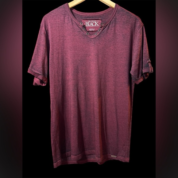 Buckle Black Burnout Men’s T-Shirts Maroon Size M - Picture 4 of 11